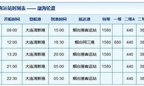 大连到上海船票时刻表查询_大连到上海船票